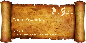 Masa Zsanett névjegykártya