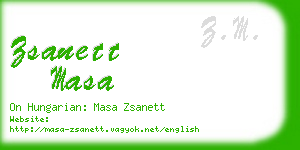 zsanett masa business card